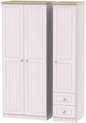 Product photograph of Vienna Kaschmir Ash 3 Door 2 Right Drawer Wardrobe from Choice Furniture Superstore