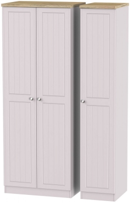 Product photograph of Vienna Kaschmir Ash 3 Door Tall Plain Wardrobe from Choice Furniture Superstore