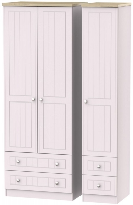 Product photograph of Vienna Kaschmir Ash 3 Door 4 Drawer Tall Wardrobe from Choice Furniture Superstore