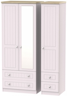 Product photograph of Vienna Kaschmir Ash 3 Door 4 Drawer Combi Wardrobe from Choice Furniture Superstore