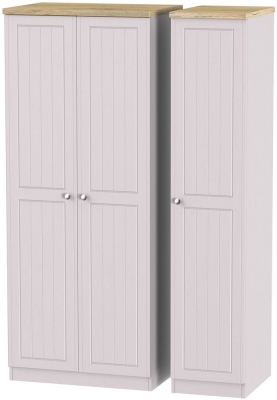 Product photograph of Vienna Cashmere 3 Door Triple Wardrobe from Choice Furniture Superstore