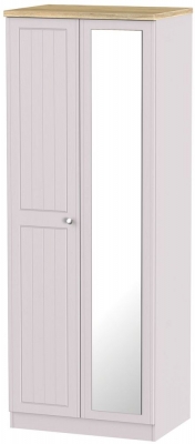 Product photograph of Vienna Cashmere 2 Door Tall Wardrobe - 1 Mirror from Choice Furniture Superstore