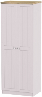 Product photograph of Vienna Cashmere 2 Door Plain Tall Wardrobe from Choice Furniture Superstore