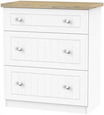 Product photograph of Vienna Porcelain 3 Drawer Deep Chest from Choice Furniture Superstore