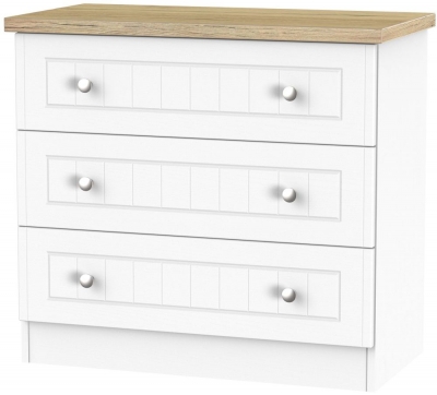 Product photograph of Vienna Porcelain 3 Drawer Chest from Choice Furniture Superstore