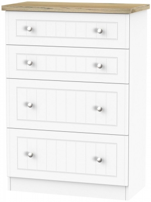 Product photograph of Vienna Porcelain 4 Drawer Deep Chest from Choice Furniture Superstore