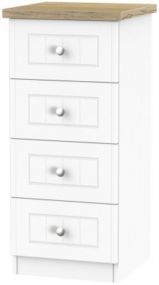 Product photograph of Vienna Porcelain 4 Drawer Narrow Chest from Choice Furniture Superstore
