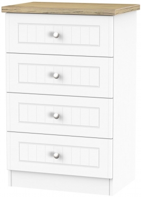 Product photograph of Vienna Porcelain 4 Drawer Midi Chest from Choice Furniture Superstore