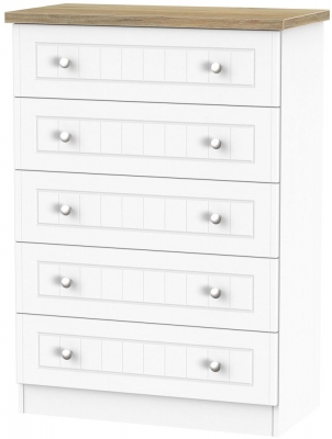 Product photograph of Vienna Porcelain 5 Drawer Chest from Choice Furniture Superstore