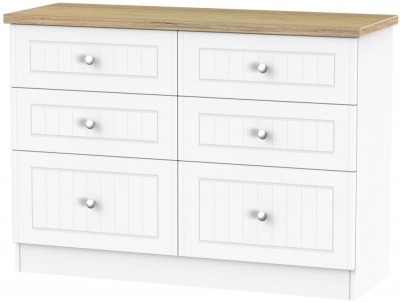 Product photograph of Vienna Porcelain 6 Drawer Midi Chest from Choice Furniture Superstore