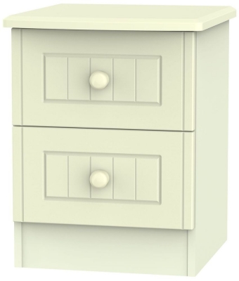 Product photograph of Warwick Cream 2 Drawer Bedside Cabinet from Choice Furniture Superstore