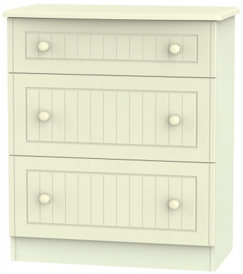 Product photograph of Warwick Cream 3 Drawer Deep Chest from Choice Furniture Superstore