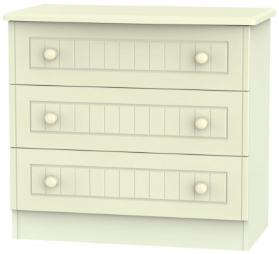 Product photograph of Warwick Cream 3 Drawer Small Chest from Choice Furniture Superstore