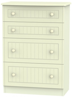 Product photograph of Warwick Cream 4 Drawer Deep Chest from Choice Furniture Superstore
