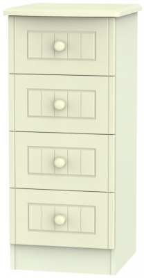Product photograph of Warwick Cream 4 Drawer Narrow Chest from Choice Furniture Superstore