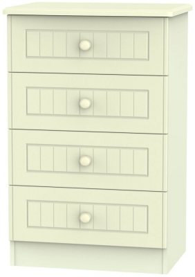 Product photograph of Warwick Cream 4 Drawer Midi Chest from Choice Furniture Superstore