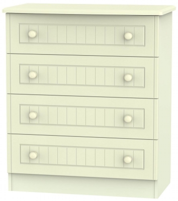 Product photograph of Warwick Cream 4 Drawer Chest from Choice Furniture Superstore