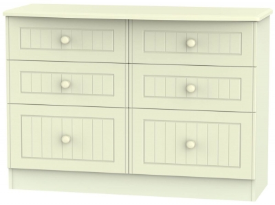 Product photograph of Warwick Cream 6 Drawer Midi Chest from Choice Furniture Superstore