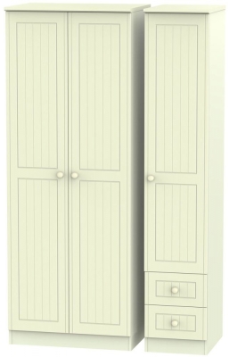 Product photograph of Warwick 3 Door 2 Drawer Tall Plain Triple Wardrobe from Choice Furniture Superstore