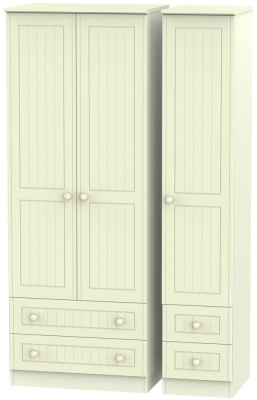 Product photograph of Warwick 3 Door 4 Drawer Tall Triple Wardrobe from Choice Furniture Superstore