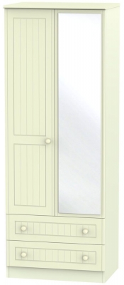 Product photograph of Warwick 2 Door 2 Drawer Tall Mirror Wardrobe from Choice Furniture Superstore