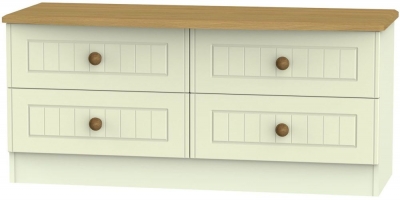 Product photograph of Warwick Cream And Oak Bed Box from Choice Furniture Superstore