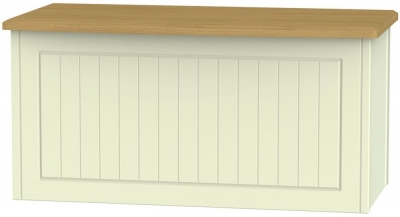 Product photograph of Warwick Cream And Oak Blanket Box from Choice Furniture Superstore