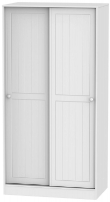 Product photograph of Warwick White 2 Door Sliding Wardrobe from Choice Furniture Superstore