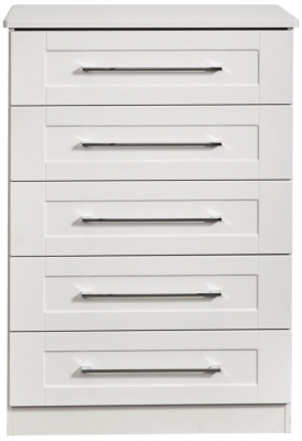 Image of York White 5 Drawer Chest