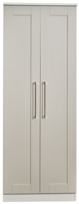 Product photograph of York Cashmere 2 Door Plain Tall Wardrobe from Choice Furniture Superstore