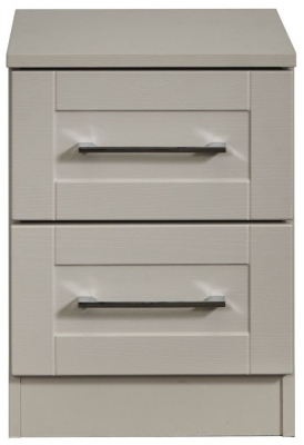 Product photograph of York Cashmere 2 Drawer Bedside Cabinet from Choice Furniture Superstore