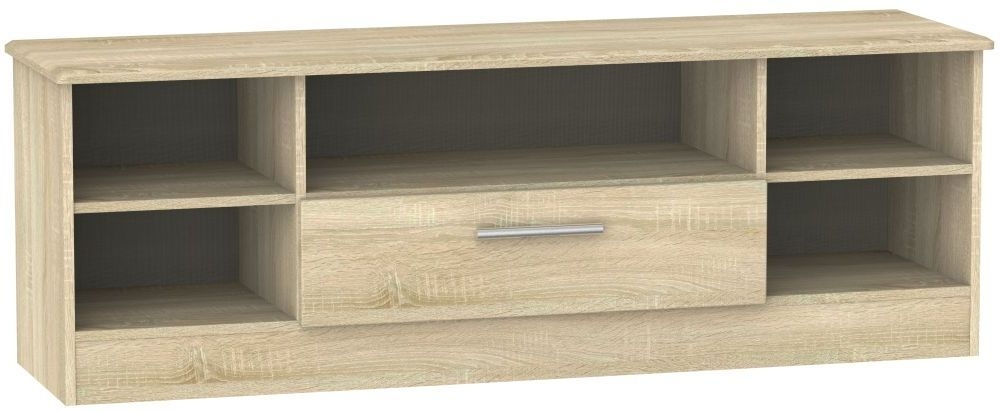 Knightsbridge Oak Effect 145cm Wide TV Unit