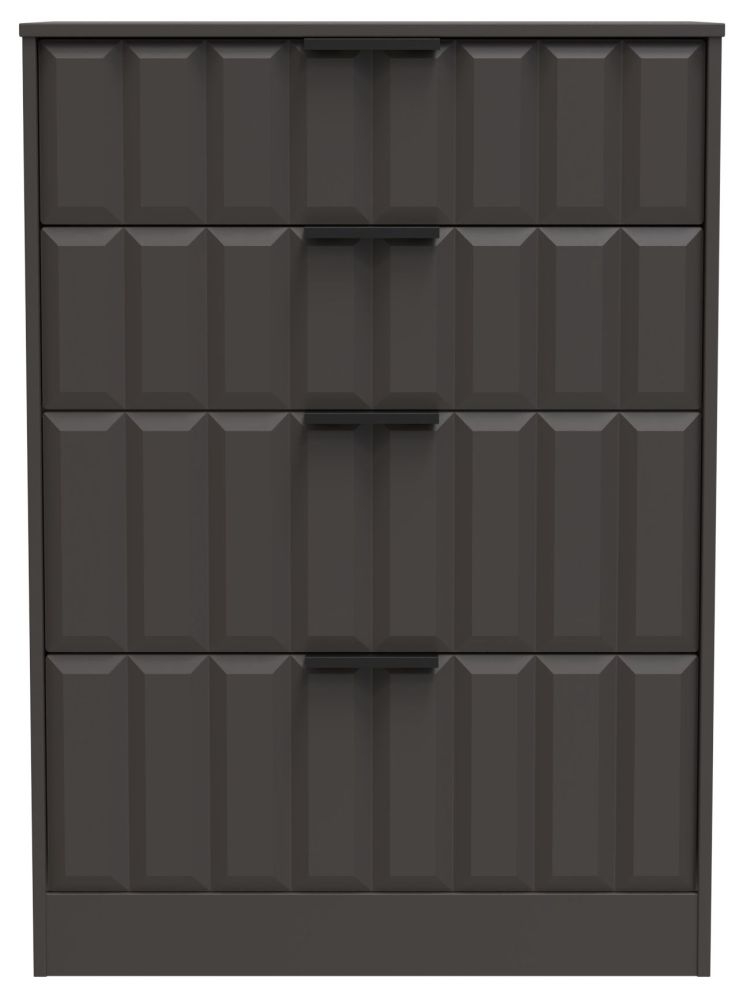 New York Graphite 4 Drawer Deep Chest