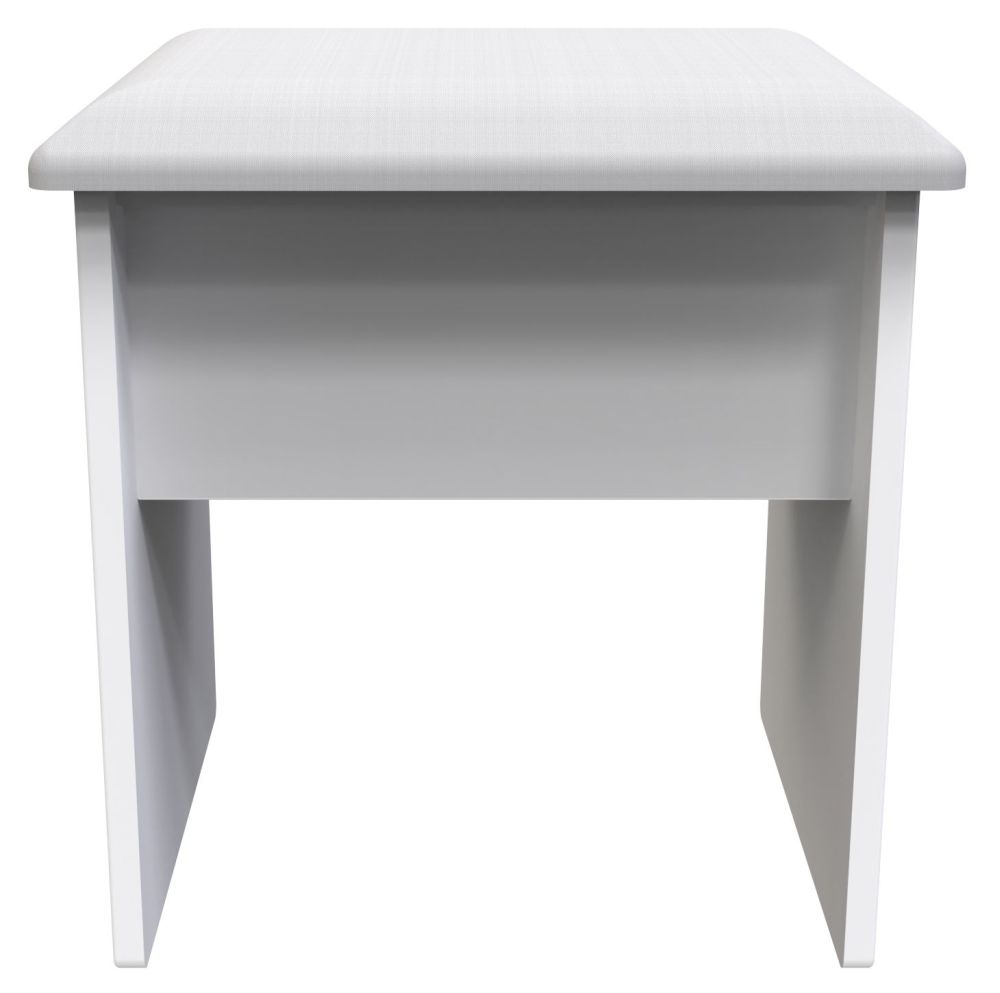 Padstow Unifrom Gloss and Matt White Stool