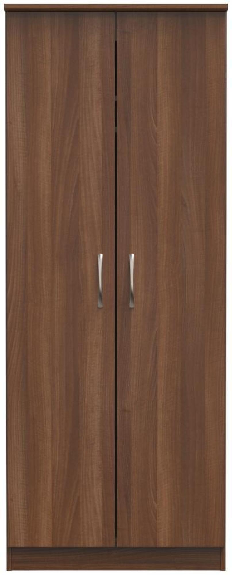 Eve Walnut Effect 2 Door Plain Wardrobe