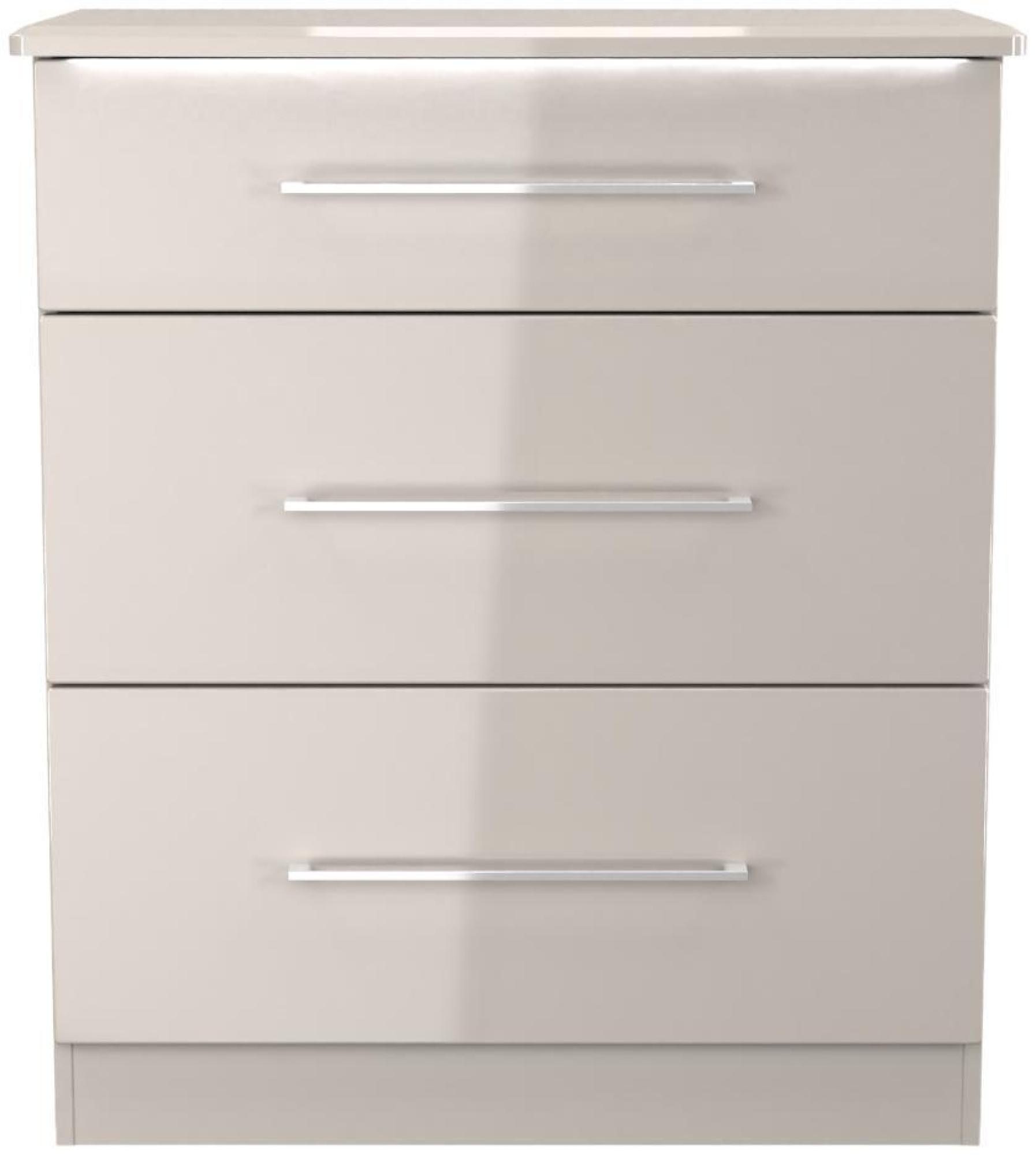 Paris Cashmere Gloss 3 Drawer Deep Chest