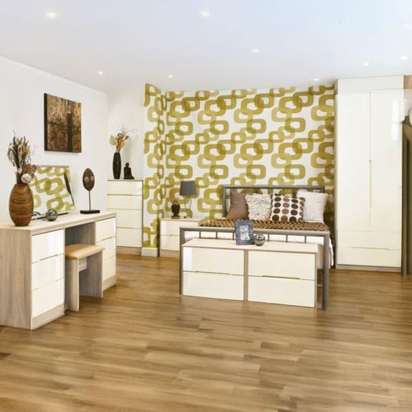 Welcome Furniture Monaco High Gloss Cream and Bardolino