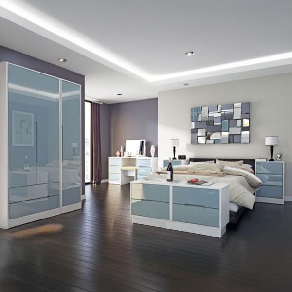 Welcome Furniture Monaco High Gloss Grey and White