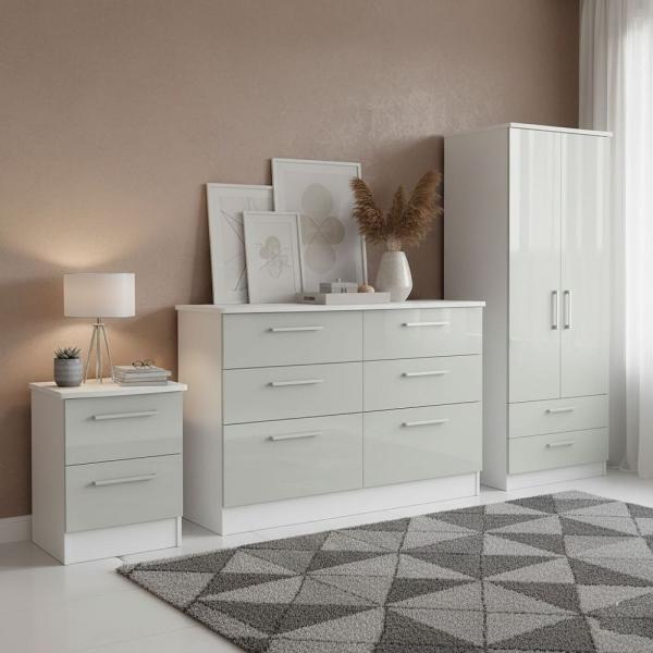 Welcome Furniture Knightsbridge High Gloss Kaschmir and White