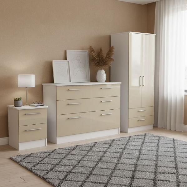 Welcome Furniture Knightsbridge High Gloss Mushroom and Kaschmir Matt