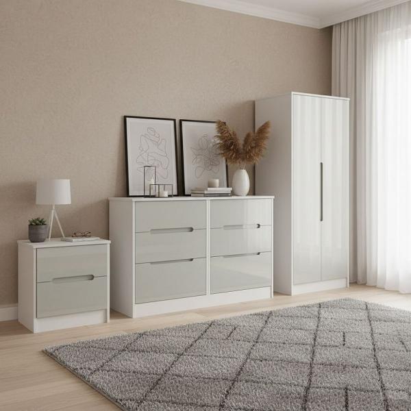 Welcome Furniture Monaco High Gloss Kaschmir and White