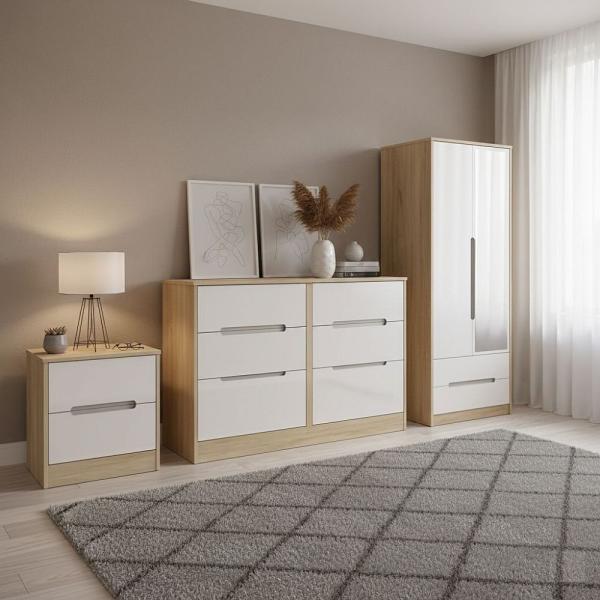 Welcome Furniture Monaco White Matt and Bardolino