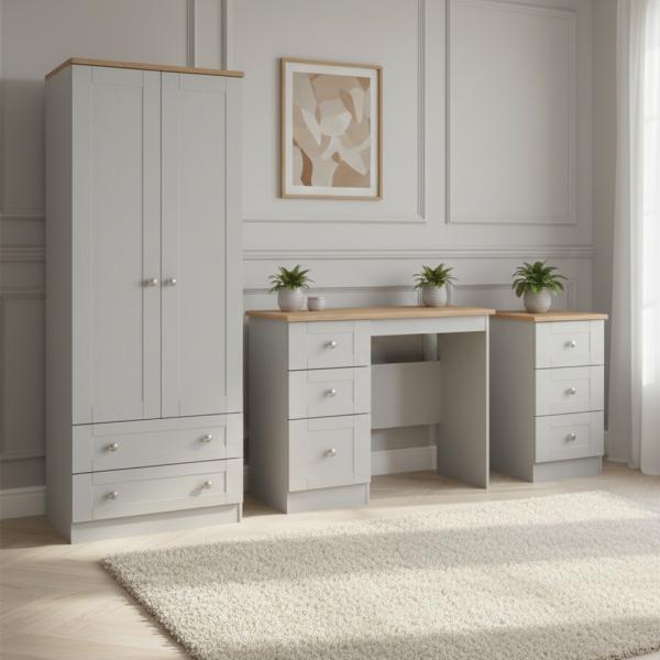 Welcome Furniture Sussex Grey Ash and Bardolino Oak