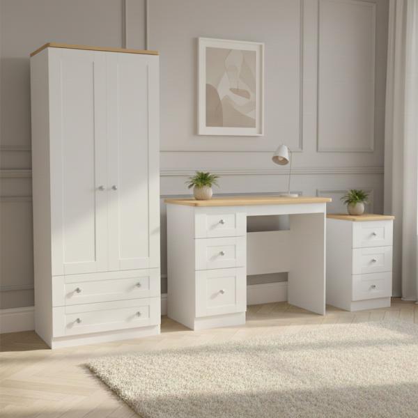 Welcome Furniture Sussex White Ash and Bardolino Oak