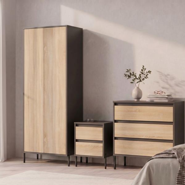Welcome Furniture Leona Bardolino Oak and Graphite