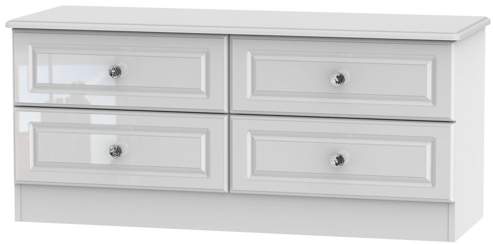 Balmoral White Gloss Bed Box