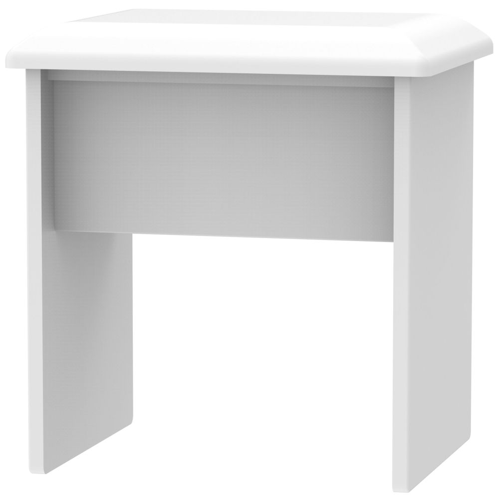Camden White Gloss Padded Dressing Stool