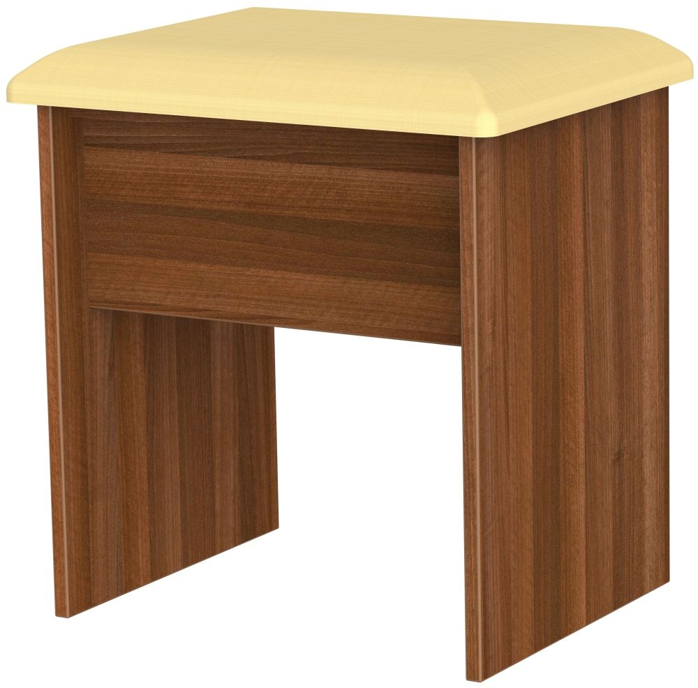 Contrast Noche Walnut Padded Dressing Stool
