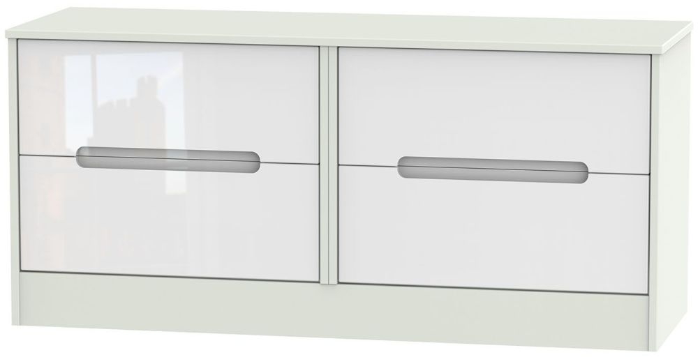 Monaco White Gloss and Cashmere Bed Box