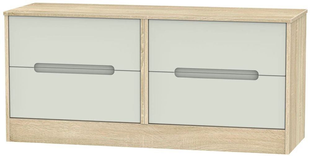 Monaco Cashmere and Oak Effect Bed Box
